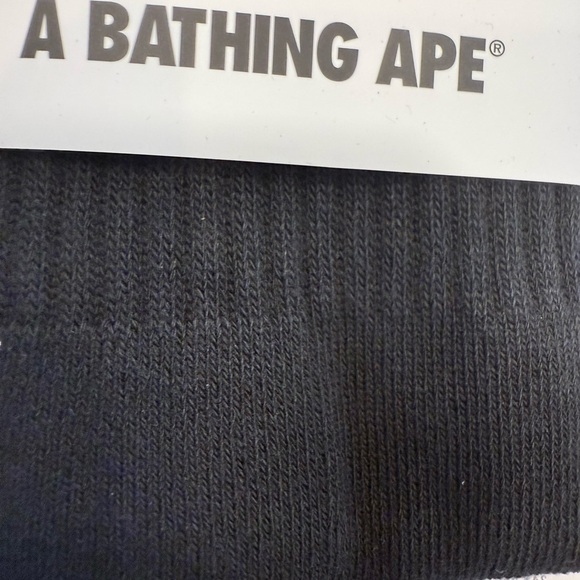 A Bathing Ape BAPE Men's APE HEAD SOCKS Black Bape Size L NWT - Picture 4 of 7